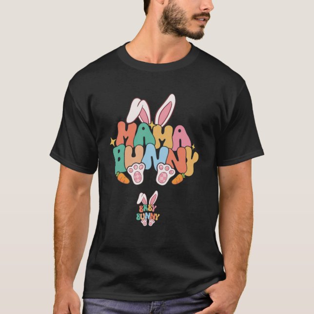 Camiseta Cita de embarazo de Pascua Mamá embarazada Bunny B (Anverso)