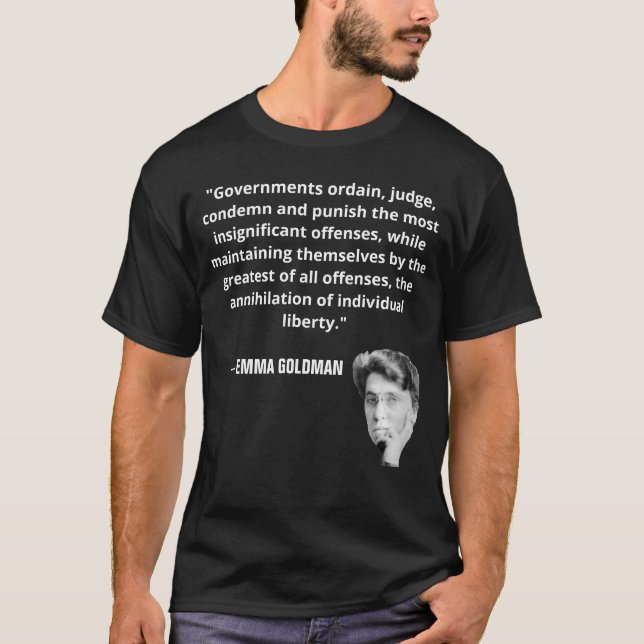 Camiseta Cita de Emma Goldman, Liberty Individual (Anverso)