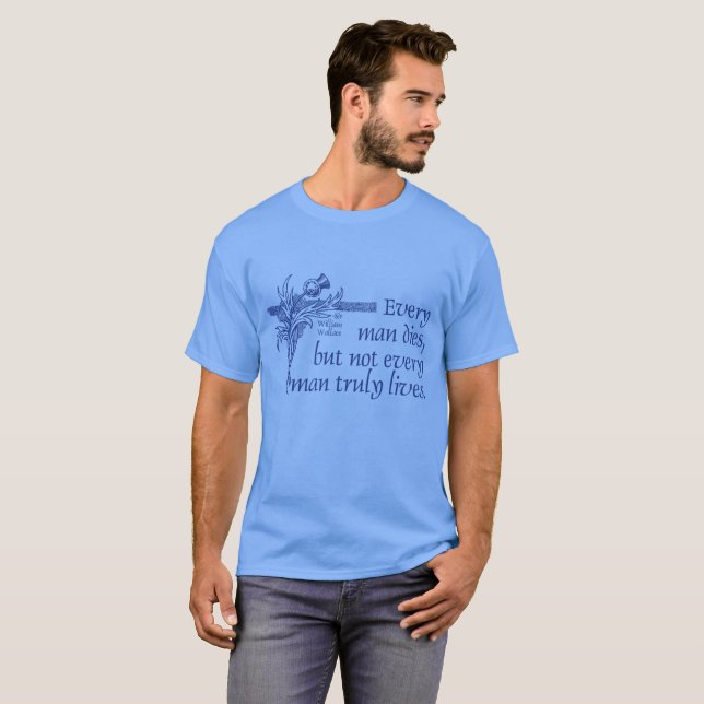 Camiseta Cita de Escocia, sir William Wallace, cardo (Anverso completo)