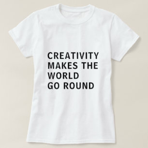 Camiseta Cita de eslogan creativo para tipografía negra