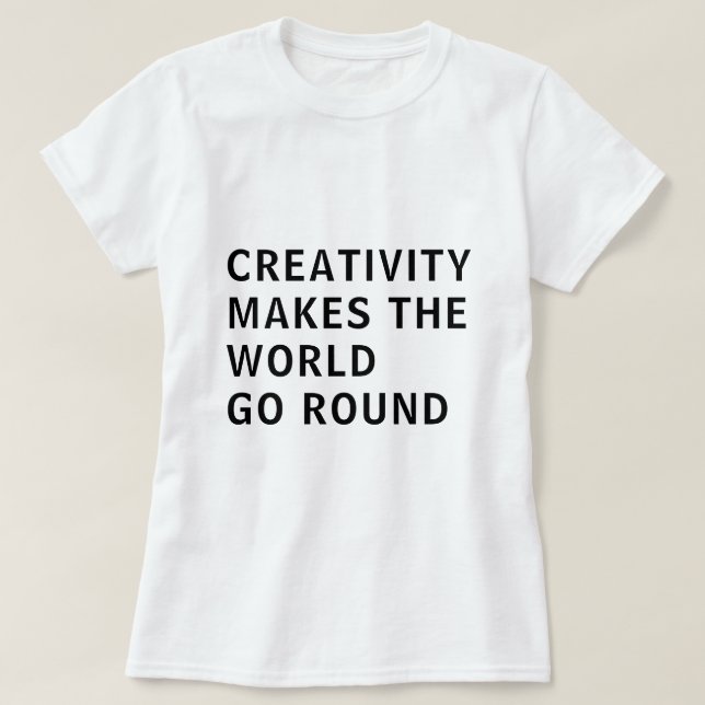 Camiseta Cita de eslogan creativo para tipografía negra (Diseño del anverso)