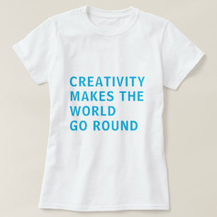 Camiseta Cita de eslogan creativo tipografía azul