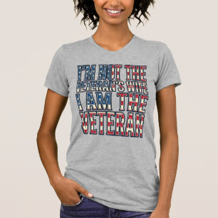 Camiseta Cita de esposa veterana diseño vectorial vintage p