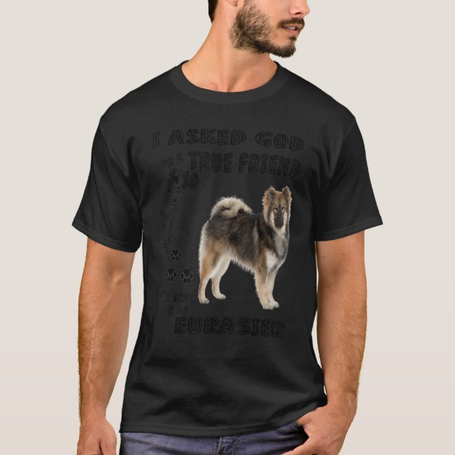 Camiseta Cita de Eurasier Mamá Papá Amante Imprime Cute Eur (Anverso)