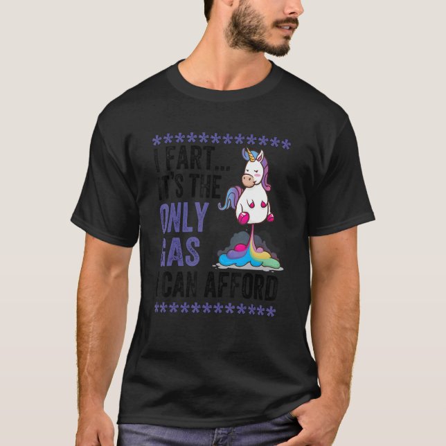 Camiseta Cita De Fart Para Hombres Con Alto Gas De Unicorni (Anverso)
