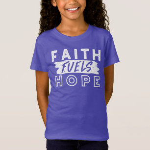 Camiseta Cita de fe inspiradora: la fe alimenta la esperanz