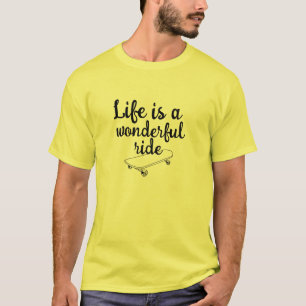 Camiseta Cita de Felicidad en Monopatín - Dicho Divertido d
