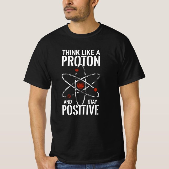 Camiseta Cita de física del átomo de protección positiva di (Anverso)