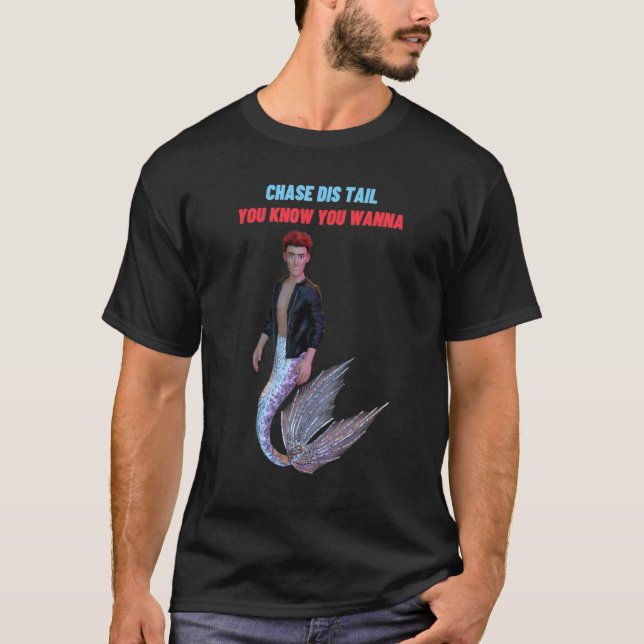 Camiseta Cita De Flirty Con Merman En Chaqueta De Cuero (Anverso)