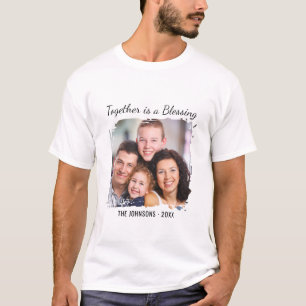 Camiseta Cita de foto familiar personalizada juntos es una 
