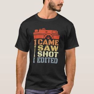 Camiseta Cita de fotógrafo motivacional rutinario de cámara