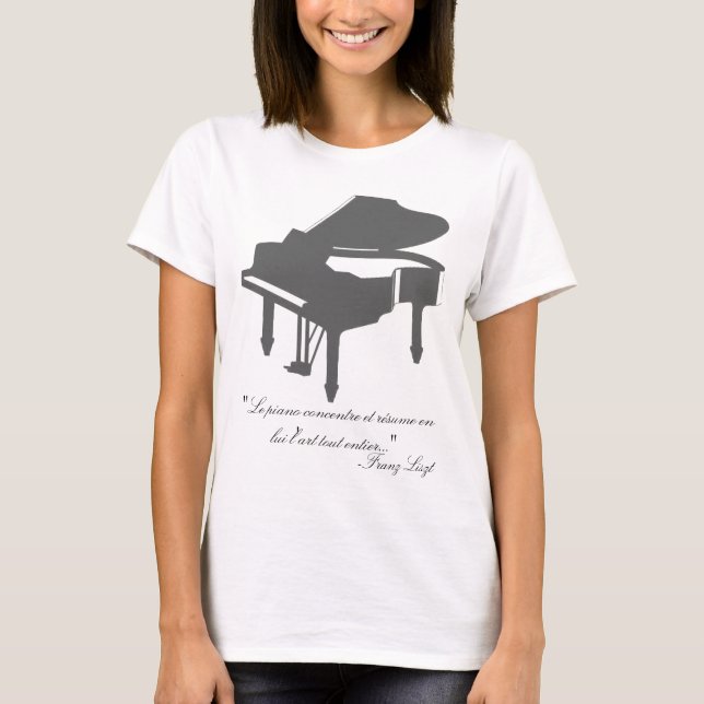 Camiseta Cita de Franz Liszt (Anverso)