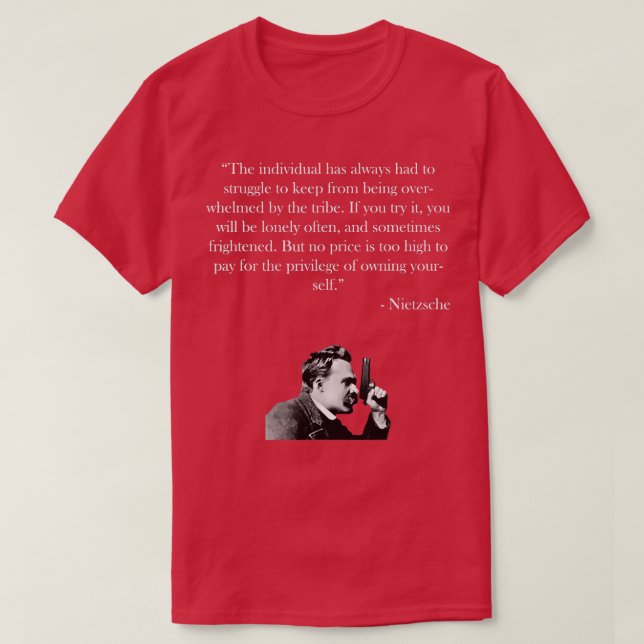 Camiseta Cita de Friedrich Nietzsche (Diseño del anverso)