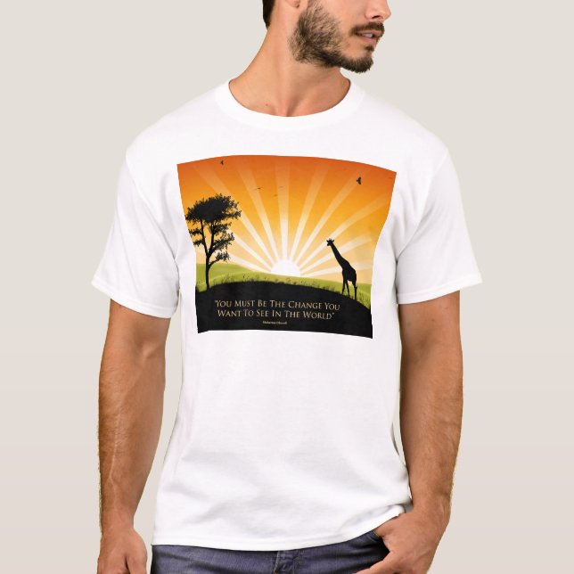 Camiseta Cita de Gandhi (Anverso)