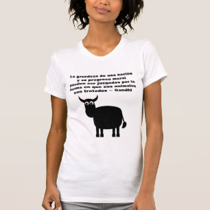 Camiseta Cita de Gandhi de los derechos de los animales en