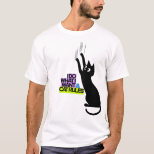 Camiseta Cita de gato descarado – “Hago lo que quiero y man