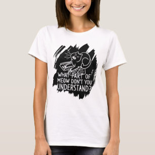 Camiseta Cita de gato divertida de Black Splash