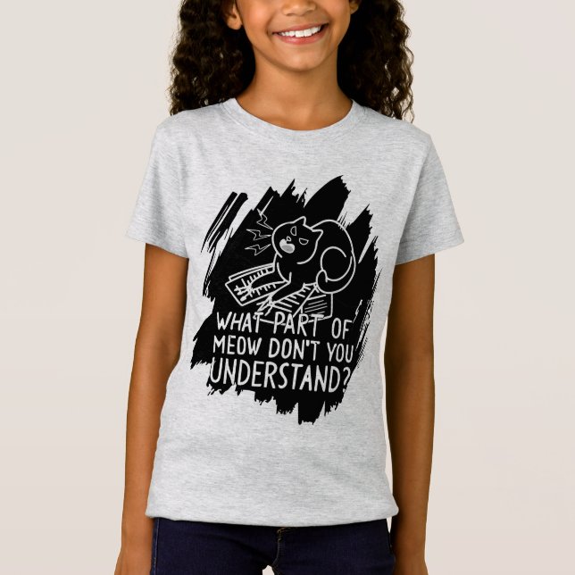 Camiseta Cita de gato divertida de Black Splash (Anverso)