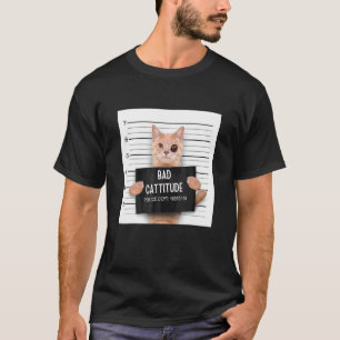 Camiseta Cita de gato enojado mala actitud Katty para Ailur