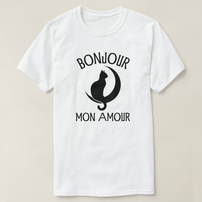 Camiseta Cita de gato negro divertida (Diseño del anverso)