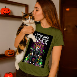 Camiseta Cita de gatos graciosa y espeluznante | El gato es