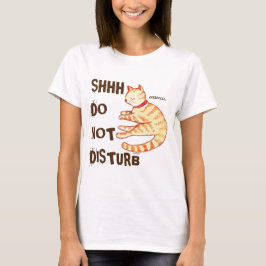 Camiseta Cita de gatos "No molestar" divertida