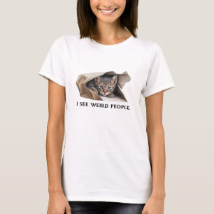 Camiseta Cita de gatos y personas raras