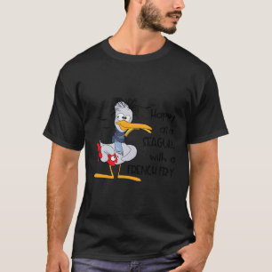 Camiseta Cita De Gaviota Feliz Como Una Gaviota Con Un Frío