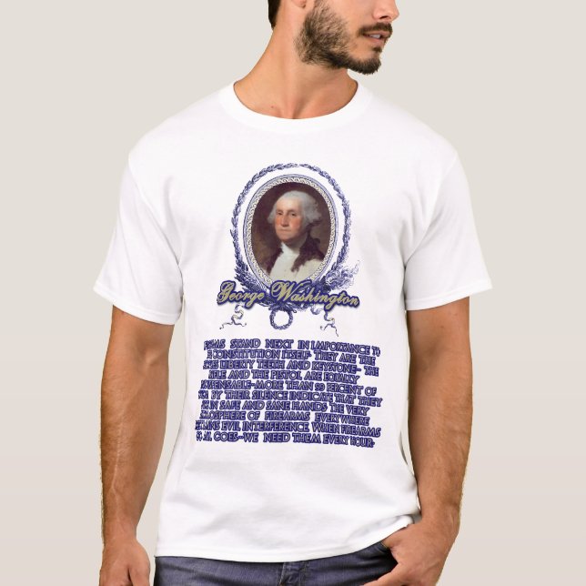 Camiseta Cita de George Washington en las armas de fuego (Anverso)