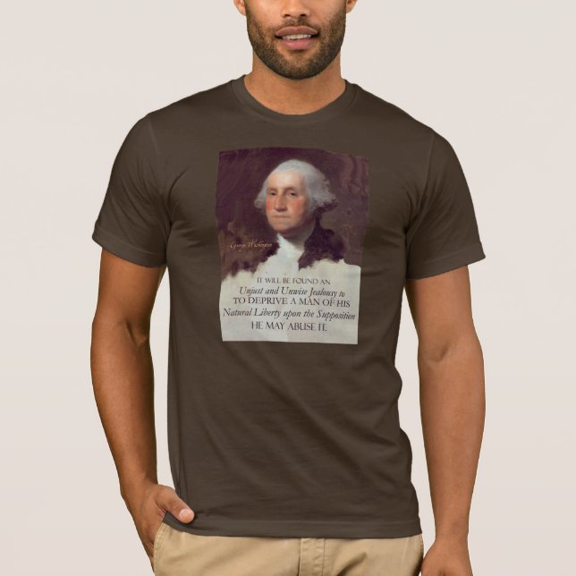 Camiseta Cita de George Washington en libertad natural (Anverso)