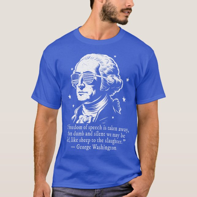 Camiseta Cita de George Washington sobre la libertad de exp (Anverso)