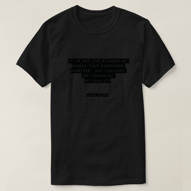 Camiseta Cita de Gilles Deleuze (Diseño del anverso)