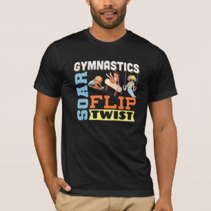 Camiseta Cita de gimnasia masculina - Giro de la boca