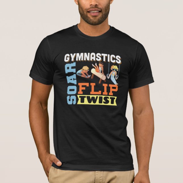 Camiseta Cita de gimnasia masculina - Giro de la boca (Anverso)