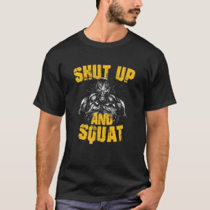 Camiseta Cita de gimnasio culturismo cállate y haz sentadil