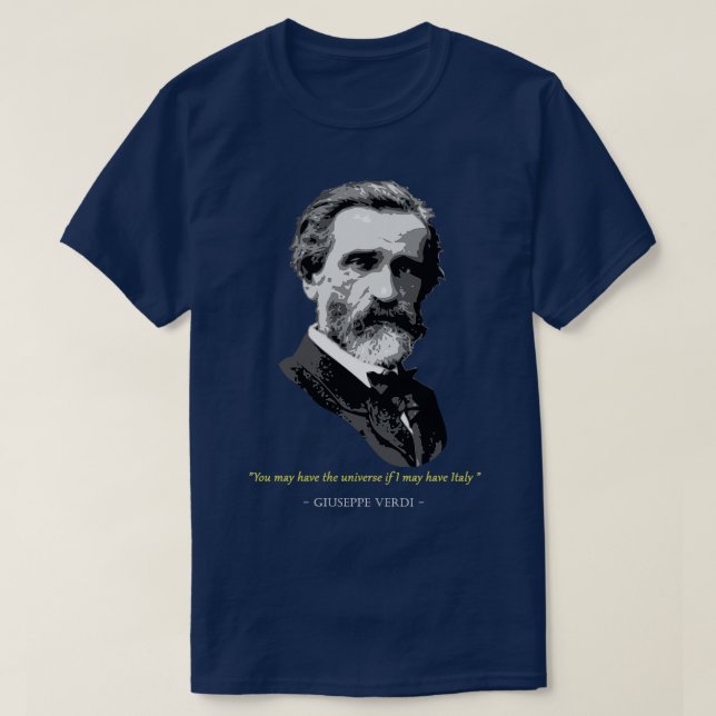Camiseta Cita de Giuseppe Verdi (Diseño del anverso)