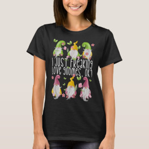 Camiseta Cita De Gnome De Primavera Graciosa Para Mujeres C