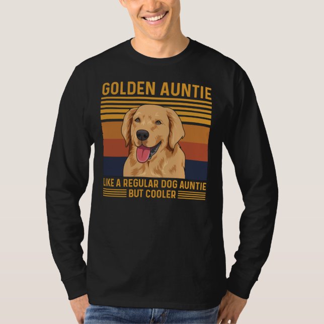 Camiseta Cita De Golden Retriever Para Una Tía De Oro (Anverso)