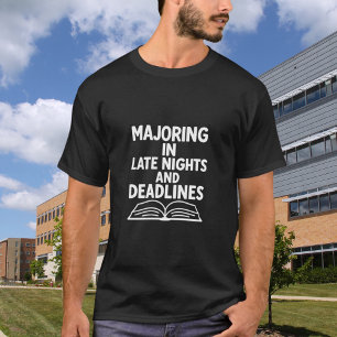 Camiseta Cita de graduación negra graciosa