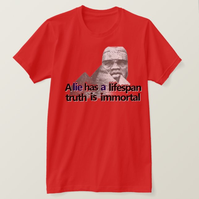 Camiseta Cita de grandeza afrocéntrica (Anverso del diseño)