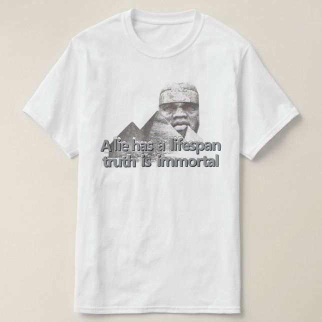 Camiseta Cita de grandeza afrocéntrica (Diseño del anverso)
