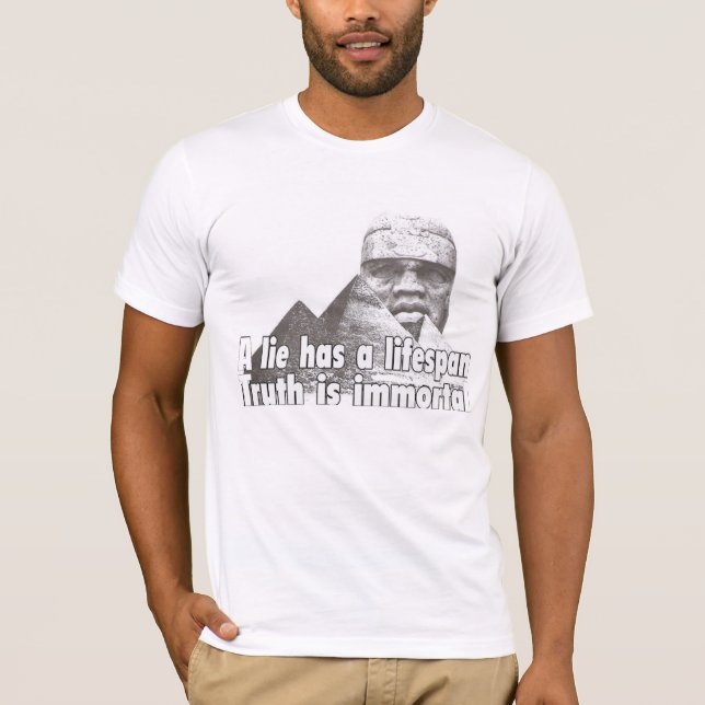 Camiseta Cita de grandeza afrocéntrica (Anverso)
