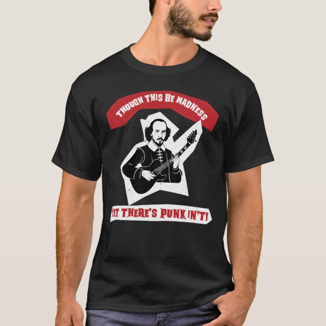 Camiseta Cita de guitarra rosa de Shakespeare (Anverso)