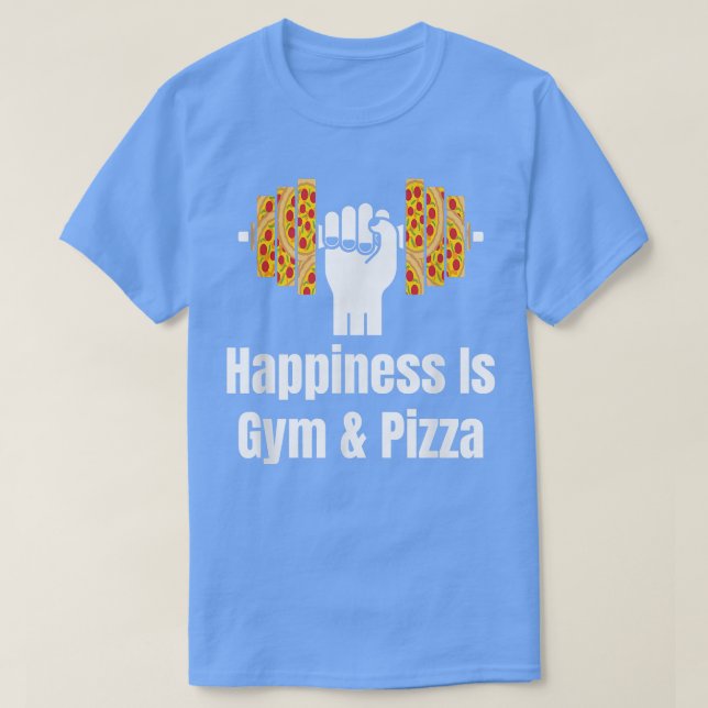 Camiseta Cita De Gym Pizza Para Hombres De Pizza Con Divers (Diseño del anverso)
