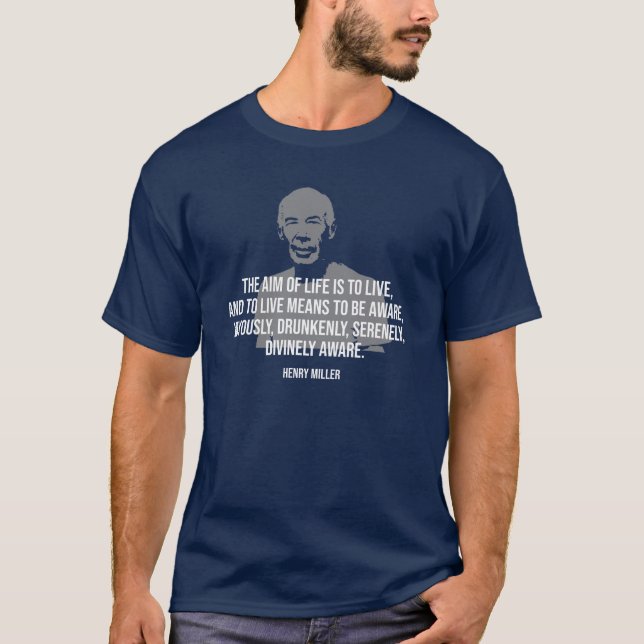 Camiseta cita de henry miller (Anverso)