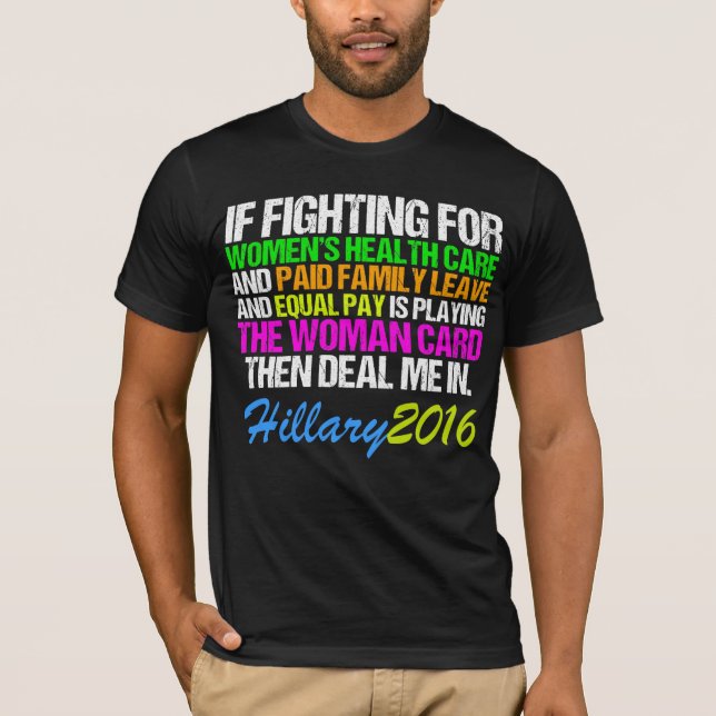 Camiseta Cita de Hillary de la tarjeta de la mujer (Anverso)