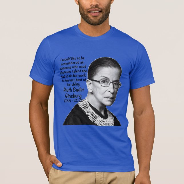 Camiseta Cita de honor en memoria de la muerte de Ruth Bade (Anverso)