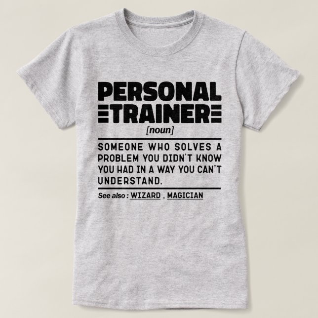 Camiseta Cita de humor de entrenador personal nuevo (Diseño del anverso)