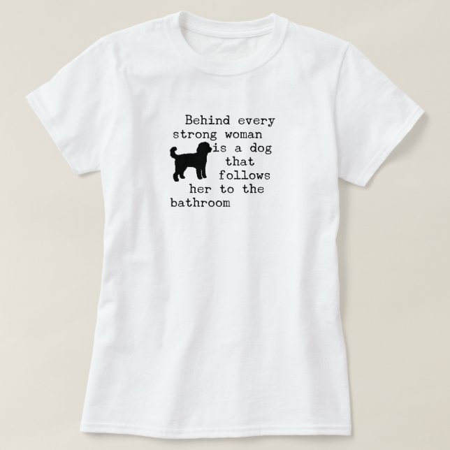 Camiseta Cita de humor de perro - Labradoodle (Diseño del anverso)
