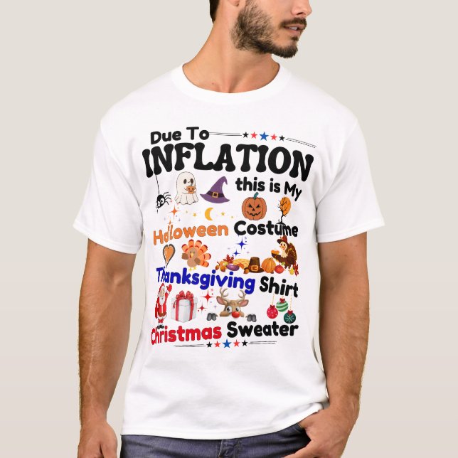 Camiseta Cita de humor debido a la inflación Halloween lind (Anverso)